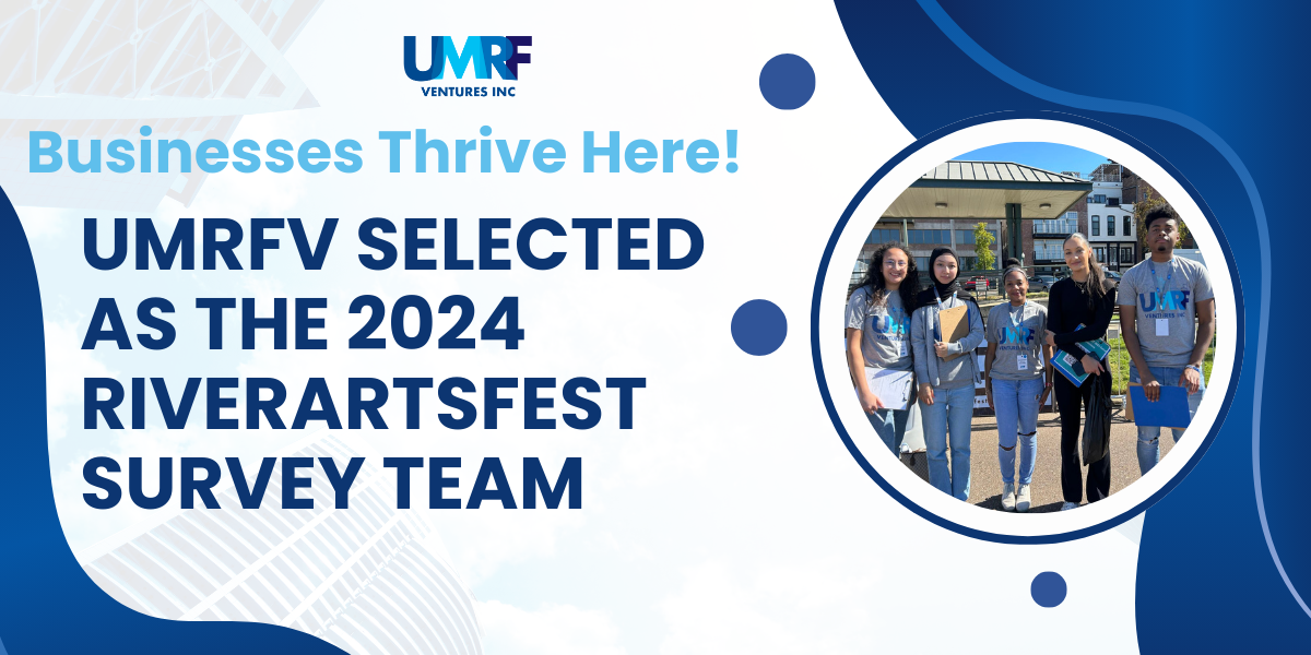 title image highlighting UMRFV employees being selected for the survey team at the 2024 River Arts Festival