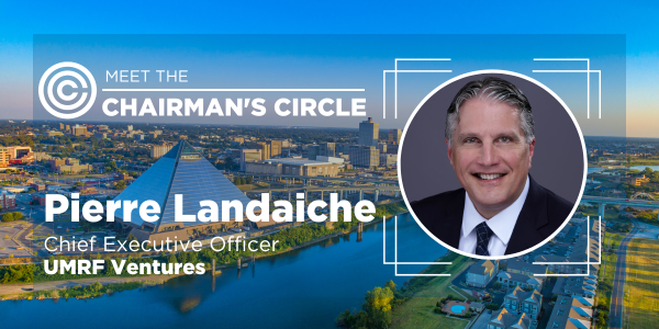 blog title image of UMRF Ventures' CEO Pierre Landaiche, article on the Memphis Chamber of Commerce